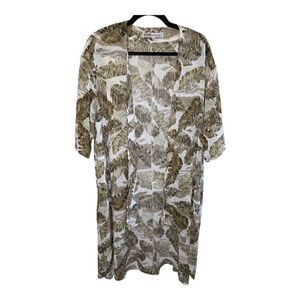 Gypsies & Moondust Juniors' Metallic-Print  Kimono Junior Size Small